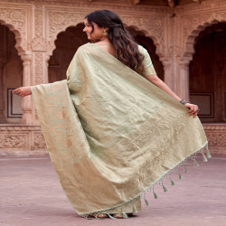 Premium Meenakari Jacquard Woven Saree with Blouse